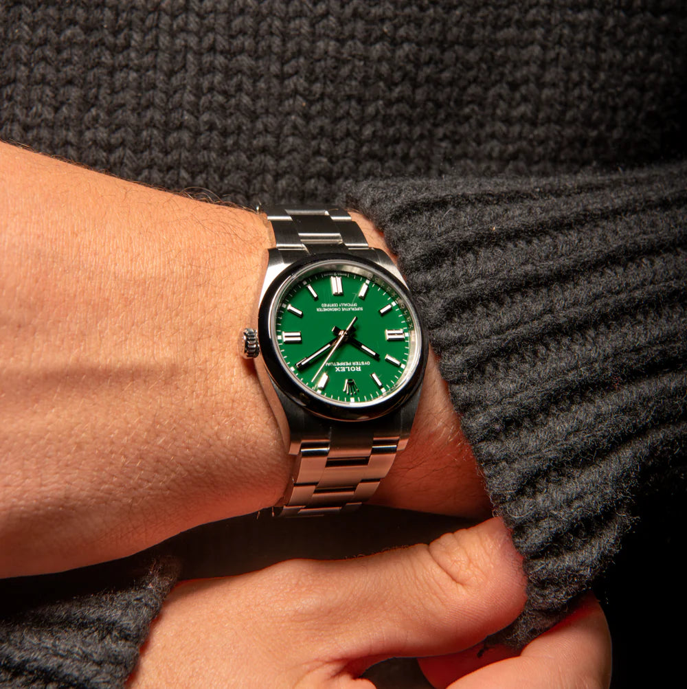 Rolex green Oyster Perpetual 36
