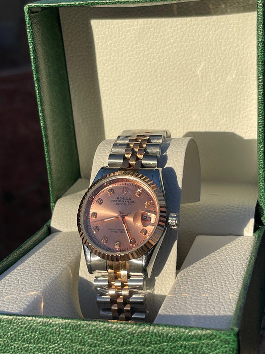 Rolex Datejust Steel Pink Diamond Dial Ladies Watch